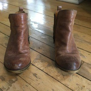 Lucky Brand Short Brown Leather Boots